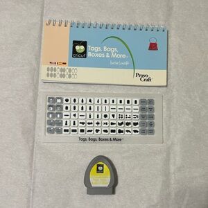 Cricut Tags, Bags, Boxes & More Cartridge Set W/O Box